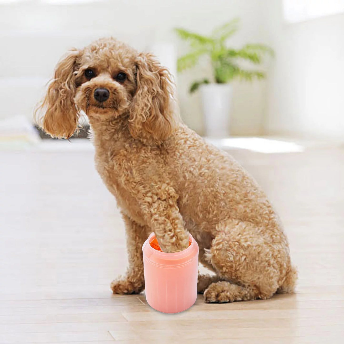 Pet Dog Foot Washer - Portable Paw Cleaner for Dogs Silicone Brush and Cup - Dog Paw Cleaner Cup, Dog Paw Cleaner, Washer, Pet Foot Cleaner for Small Medium Large Breed Dogs/Cats-Large