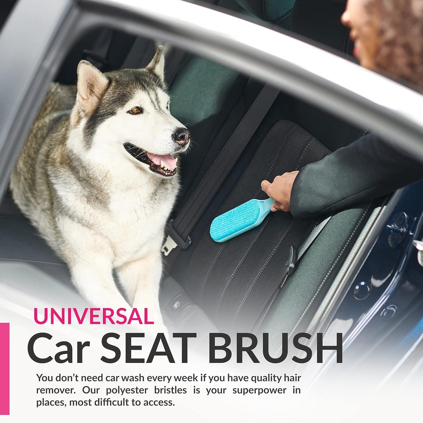Pet Hair Remover for Couch Furniture Clothing Car Seat Carpet Pet Bed Fur Lint Brush Fur Remover Fur Lint Removal Dog Hair Remover Cat Hair Remover Double-Sided Brush Self-Cleaning Base (New Blue)